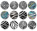 Handmade Round Photo Glass Cabochon Streaks 1016B