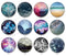 Handmade Round Photo Glass Cabochon landscape 1049B