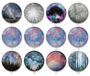 Handmade Round Photo Glass Cabochon landscape 1052B