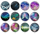 Handmade Round Photo Glass Cabochon landscape 1054B