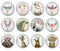 Handmade Round Photo Glass Cabochon deer 1067B