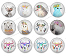 Handmade Round Photo Glass Cabochon animal deer 1068B