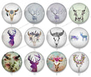 Handmade Round Photo Glass Cabochon animal deer 1069B