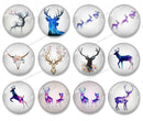 Handmade Round Photo Glass Cabochon animal deer 1070B