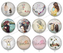 Handmade Round Photo Glass Cabochon Cartoon character 1076B