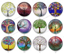 Handmade Round Photo Glass Cabochon tree 1122B