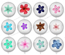 Handmade Round Photo Glass Cabochon flower Leaves 1140B