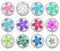 Handmade Round Photo Glass Cabochon flower Leaves 1141B