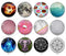 Handmade Round Photo Glass Cabochon Pattern 1193B