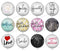 Handmade Round Photo Glass Cabochon Words 1205B