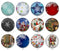 Handmade Round Photo Glass Cabochon snowflake 1285B