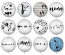 Handmade Round Photo Glass Cabochon 1288B