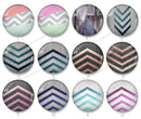 Handmade Round Photo Glass Cabochon geometric 1319B