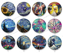 Handmade Round Photo Glass Cabochon 1339B