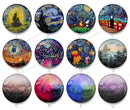 Handmade Round Photo Glass Cabochon 1340B