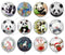 Handmade Round Photo Glass Cabochon panda 1348B