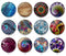 Handmade Round Photo Glass Cabochon flower 1350B