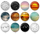 Handmade Round Photo Glass Cabochon 1385B