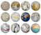 Handmade Round Photo Glass Cabochon 1389B