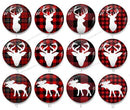 Handmade Round Photo Glass Cabochon deer 1416B