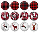 Handmade Round Photo Glass Cabochon deer 1418B