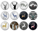 Handmade Round Photo Glass Cabochon deer 1420B