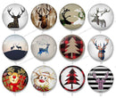 Handmade Round Photo Glass Cabochon deer 1424B