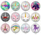 Handmade Round Photo Glass Cabochon unicorn 1430B