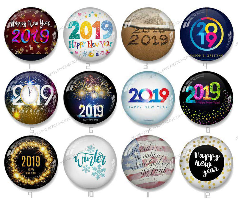 Handmade Round Photo Glass Cabochon pattern 1455B