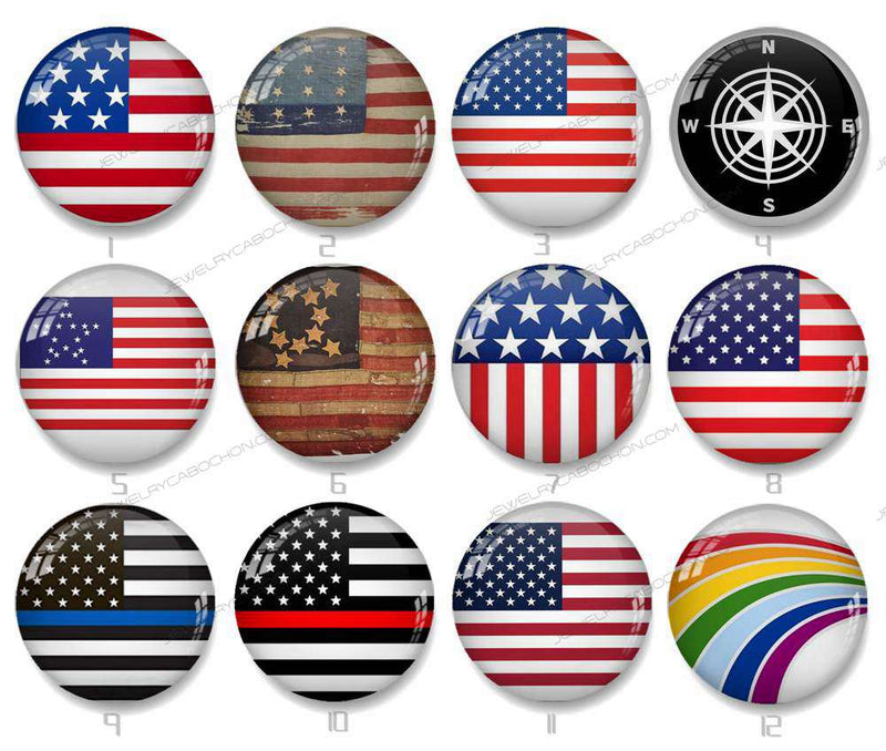 Handmade Round Photo Glass Cabochon banner 1464B