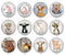 Handmade Round Photo Glass Cabochon animal 2468B