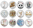 Handmade Round Photo Glass Cabochon animal 1470B