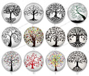 Handmade Round Photo Glass Cabochon plant tree 1479B