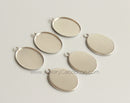 20pcs  13x18mm stainless steel oval pendant blank Settings,Bezel Pendant base trays