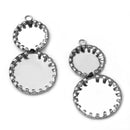 10pcs 10mm 14mm stainless steel pendant blank Settings,Bezel Pendant base trays