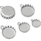 20pcs 12mm 15mm 20mm 25mm stainless steel Crown pendant blank Settings,Bezel Pendant base trays