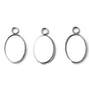 20pcs 10x14mm stainless steel oval pendant blank Settings,Bezel Pendant base trays