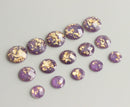 20pcs  8mm 10mm 12mm purple Gold foil Faux Druzy Resin Cabochons, Glitter Resin Cabochons