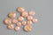 20pcs 8mm 10mm 12mm Pink Gold foil Faux Druzy Resin Cabochons, Glitter Resin Cabochons