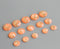 20pcs 8mm 10mm 12mm Orange Gold foil Faux Druzy Resin Cabochons, Glitter Resin Cabochons