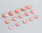 20pcs 8mm 10mm 12mm Pink Gold foil Faux Druzy Resin Cabochons, Glitter Resin Cabochons