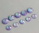 20pcs  10mm 12mm Faux Druzy Resin Cabochons, Real purple Glitter Resin Cabochons