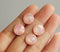 20pcs  10mm 12mm Faux Druzy Resin Cabochons, Real Pink Glitter Resin Cabochons