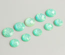 20pcs 10mm 12mm Faux Druzy Resin Cabochons, blue Glitter Resin Cabochons