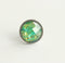 20pcs 10mm 12mm Faux Druzy Resin Cabochons, Real green Glitter Resin Cabochons