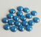 20pcs 12mm Faux Druzy Resin Cabochons, Real blue Glitter Resin Cabochons