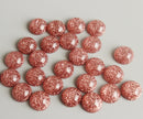 20pcs 12mm Faux Druzy Resin Cabochons, Real Pink Silver Glitter Resin  Cabochons