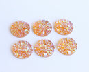 20pcs  12mm Faux Druzy Resin Cabochons, Glitter Resin Cabochons