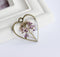 1pcs Handmade heart Pressed flower jewelry, pressed flower pendant necklace, Real dried flower jewelry wholesale