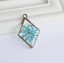 1pcs Handmade Resin pressed flower pendant necklace